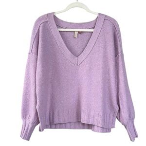 Anthropologie Pilcro Lilac V-Neck Oversized Sweater Size Small
